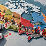 Carte du Canada illustrant les barrières au commerce interprovincial entre les provinces