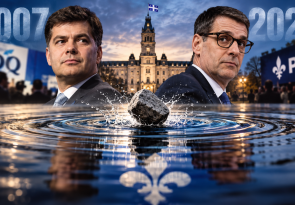 Mario Dumont en 2007 et Éric Duhaime en 2026, illustration du parallèle entre l’ADQ et le PCQ